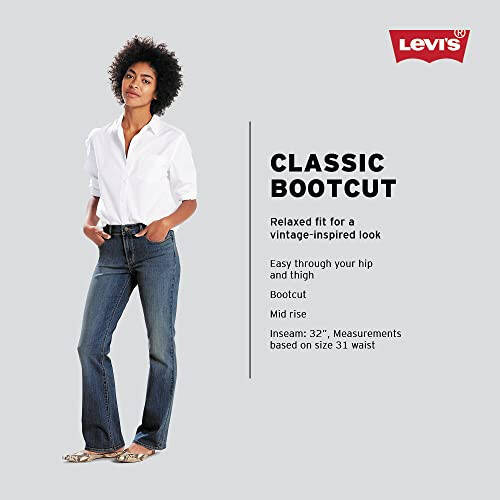 Классические джинсы-клеш Levi's для женщин (также доступны в больших размерах) - 16