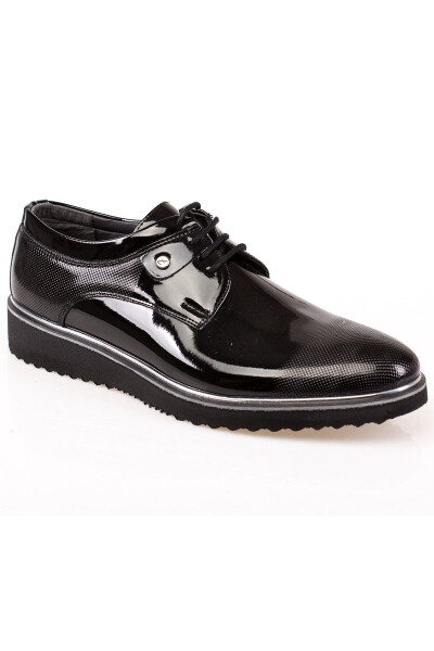 Классические лакированные мужские свадебные туфли на высоком каблуке - DEPDERI