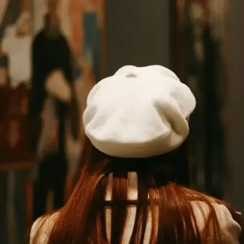 Классические шерстяные береты для женщин, стильные французские береты для женщин и девочек, шляпа художницы - 6