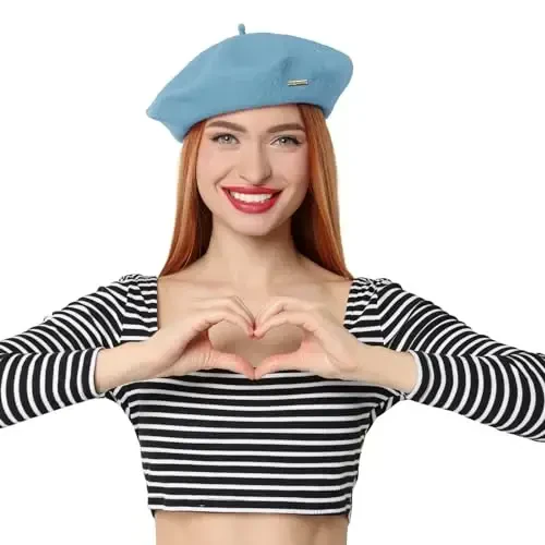 Klassik jun beretlari ayollar uchun, Ayollar qizlar xonim rassom shlyapa uchun zamonaviy frantsuz beretlari - 2