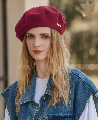 Klassik jun beretlari ayollar uchun, Ayollar qizlar xonim rassomlari uchun zamonaviy fransuz beret shlyapalari - 4