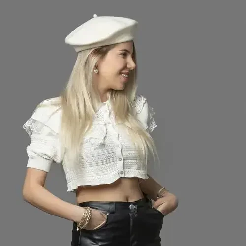 Klassik jun beretlari ayollar uchun, ayollar qizlar xonim rassomlari uchun zamonaviy frantsuz beret shlyapalari - 5