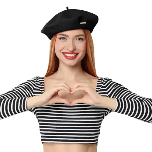 Klassik jun beretlari ayollar uchun, ayollar qizlar xonim rassomlari uchun zamonaviy frantsuz beret shlyapalari - Modazone (1)