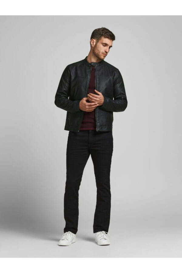 Klassik sun'iy teri kurtka 12182461 Jjewarner Jacket Noos - 3