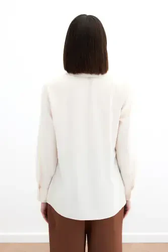 Klassik tekis ko'ylak - Bej-BEJ - 7