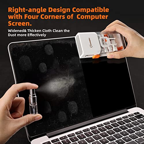 Keyboard Cleaner Laptop Cleaning Kit, All-in-One Keyboard Cleaning Kit, Laptop Cleaner Tool for MacBook iPad iPhone Computer, Portable Electronics Brush Tool for Tablet PC Camera Lens Earbuds Monitor - 4