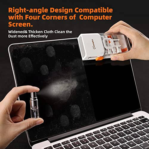 Keyboard Cleaner Laptop Cleaning Kit, All-in-One Keyboard Cleaning Kit, Laptop Cleaner Tool for MacBook iPad iPhone Computer, Portable Electronics Brush Tool for Tablet PC Camera Lens Earbuds Monitor - 4