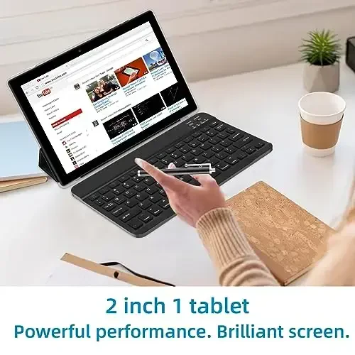 Android Tablet with Keyboard protect Case Mouse Stylus 10 Inch Tablet 2 in 1 Tablets Set 12GB+128GB/1TB Expandable Dual camera Tablets PC 10.1