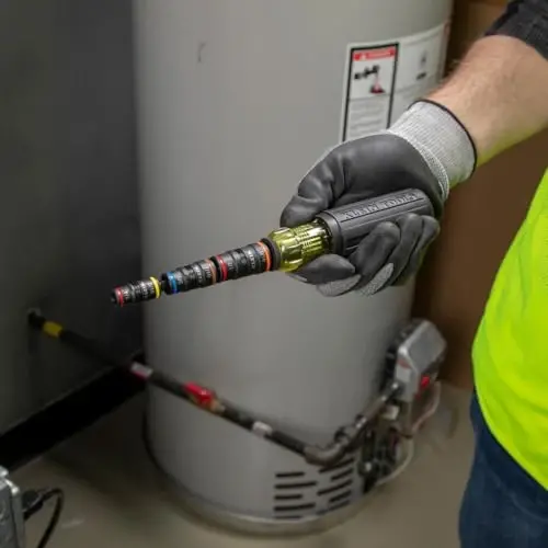 Klein Tools 32910 Impact Driver, 7-in-1 SAE Impact Socket Set with Handle, Flip Socket with 1/4, 5/16, 3/8, 7/16, 1/2 and 9/16-Inch Nut Driver Sizes and 1/4-Inch Bit Holder - 4