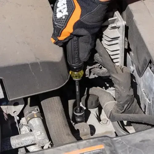 Klein Tools 65242 KNECT Impact Socket Set, Ratcheting Screwdriver Set, 1/4-Inch Drive, 4 SAE and 4 Metric Flip Sockets, 16 Hex Sizes, Adapters, MODbox Case - 6