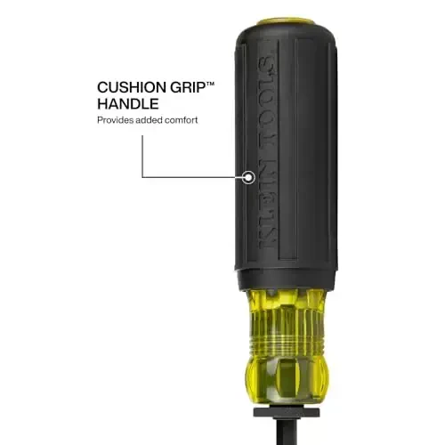 Klein Tools 80192 Impact Metric Socket Set and SAE Socket Set, 7-in-1 and 6-in-1 Kit with Handle, 12 Color-Coded Hex Drivers, Quick-Connect Impact Driver Compatible - 5