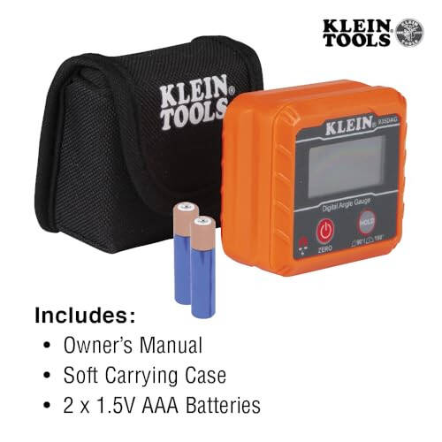 Klein Tools 935DAG Digital Electronic Level and Angle Gauge, Measures 0 - 90 and 0 - 180 Degree Ranges, Measures and Sets Angles - 4