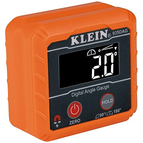 Klein Tools 935DAG Raqamli Elektron Su Terazi va Burchak O'lchagich, 0 - 90 va 0 - 180 Gradus Oralig'ida O'lchaydi, Burchaklarni O'lchaydi va Belgilaydi - 7