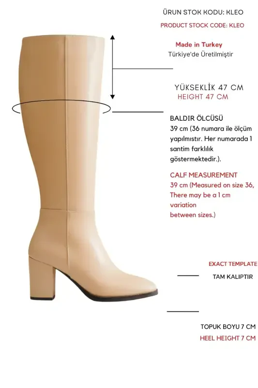 Kleo Nude кожаные туфли на каблуке (7CM) с боковой молнией для повседневного использования - nude - 2