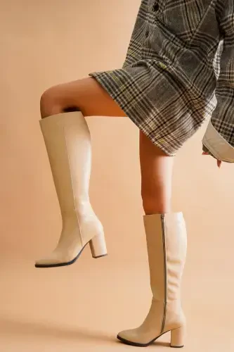 Kleo Nude Teri Topukli (7SM) Yoni Fermuarli Kundalik Foydalanish Etik-nude - 4