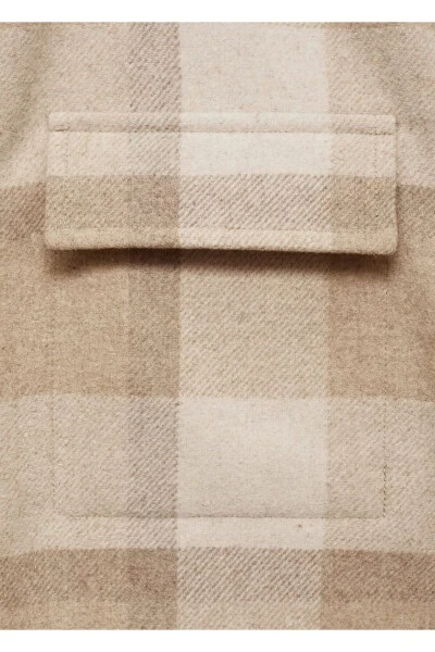 Клетчатая фланелевая рубашка-куртка - 5