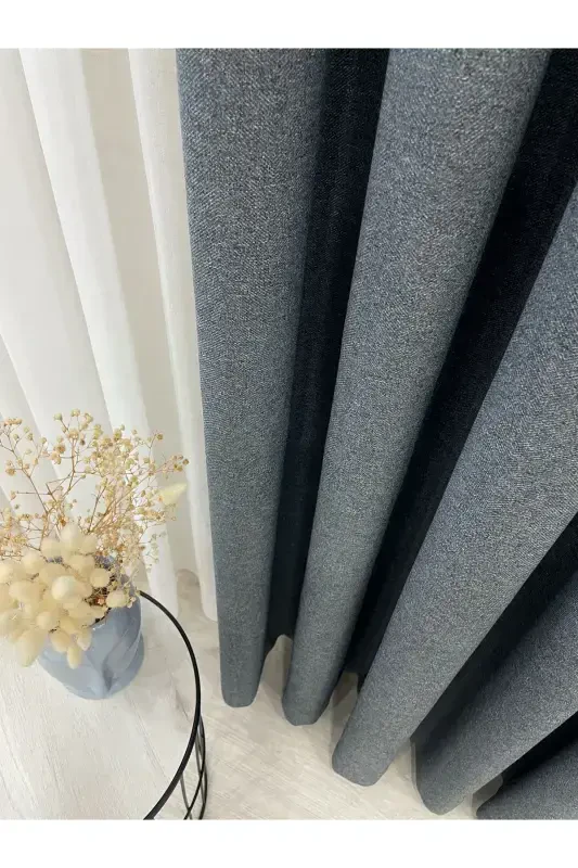 Клетчатая Серая Льняная На Вид 1/3 С ЧАСТОЙ Сборкой Шторная Ткань-КлетчатаяСерая - BRILLANT