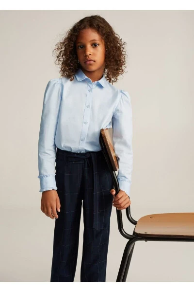 Клетчатые брюки с поясом - 1