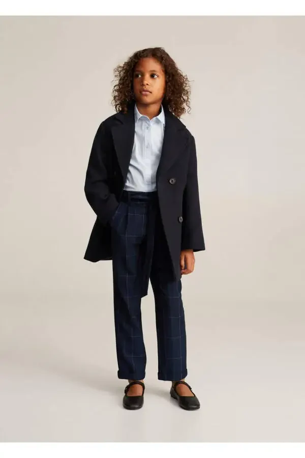 Клетчатые брюки с поясом - 2