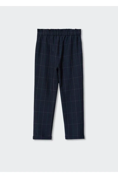 Клетчатые брюки с поясом - 4