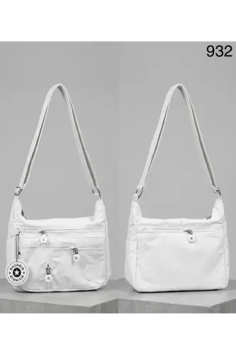 Klınkır Postacı Bag Multi Pocket Crossbody Water Resistant Fabric - White 