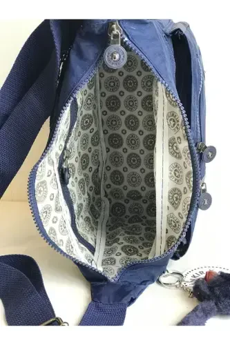 Klinkir Postman Bag Multi Pocket Crossbody Water Resistant Fabric-Navy Blue - 3