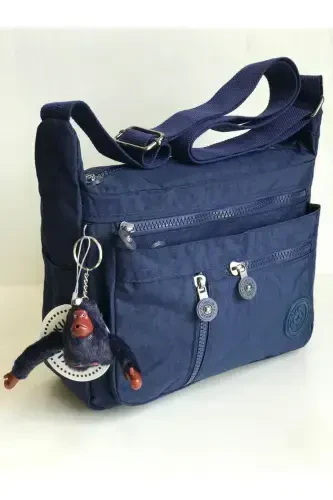 Klinkir Postman Bag Multi Pocket Crossbody Water Resistant Fabric-Navy Blue - 5