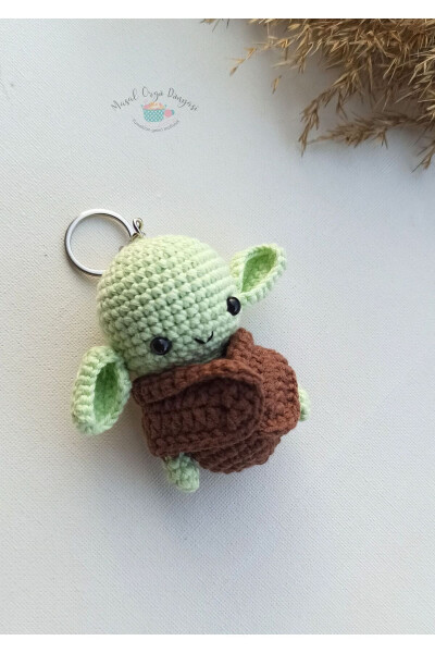 Ключница Yoda - Ручная работа Amigurumi вязаная ключница милые и оригинальные дизайны - 3