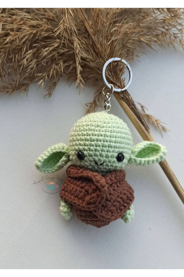 Ключница Yoda - Ручная работа Amigurumi вязаная ключница милые и оригинальные дизайны - 5