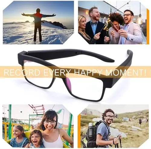 KLSYQ 1080p HD Camera Smart Video Recording Glasses-Outdoor Sport Glasses with Camera Wearable Eyeglass (Include 32G Memory Card) - 5