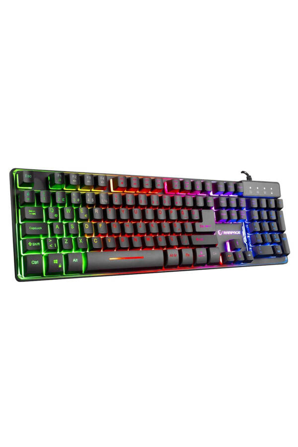 Km-Rx9 Cypher Black Usb Rainbow Backlit Q Standard Gaming Keyboard + Mouse Set - 3