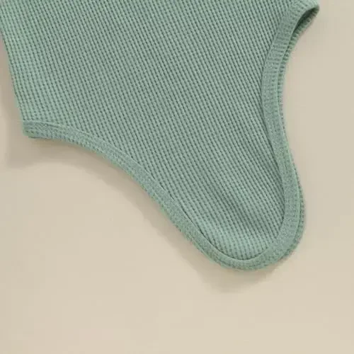 KMBANGI Newborn Baby Boys Girls Knotted Gown Hat Set Long Sleeve Button Infant Sleeper Baby Sleep Gown with Mittens - 6