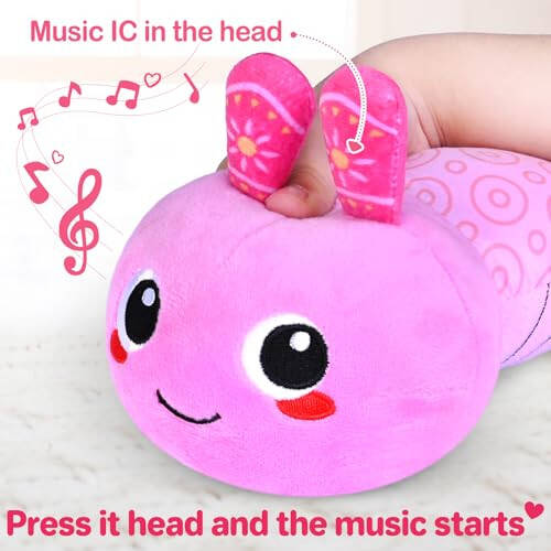 KMUYSL Baby Montessori Toys 0-6 6-12 Months, Sensory Music Animal Stuffed Toy for 0 1 2 3 4 5 6+ Months, Plush Toy with Crinkle and Rattles for Infant Newborn, Tummy Time Toys Gifts for 0-3-6-12 Month - 11