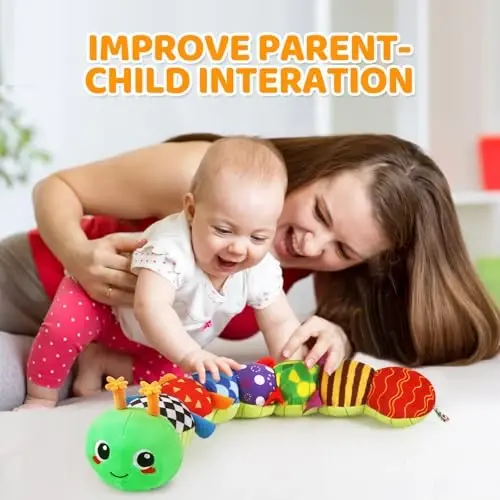 KMUYSL Baby Toys 0-6 6-12 Months, Sensory Music Animal Stuffed Toy for 0 1 2 3 4 5 6+ Months, Plush Toy with Crinkle and Rattles for Infant Newborn, Tummy Time Toys Gifts for 0-3-6-12 Month - 5