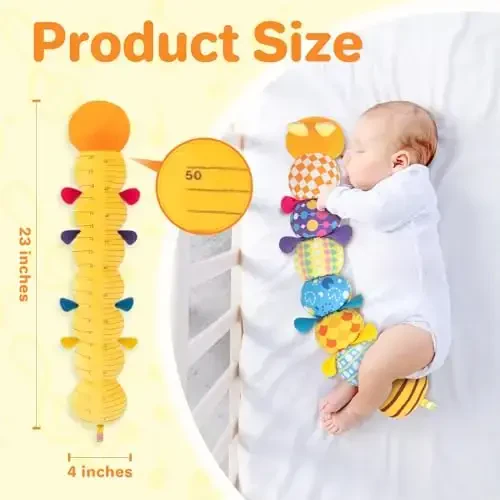 KMUYSL Baby Toys 0-6 6-12 Months, Sensory Music Animal Stuffed Toy for 0 1 2 3 4 5 6+ Months, Plush Toy with Crinkle and Rattles for Infant Newborn, Tummy Time Toys Gifts for 0-3-6-12 Month - 4