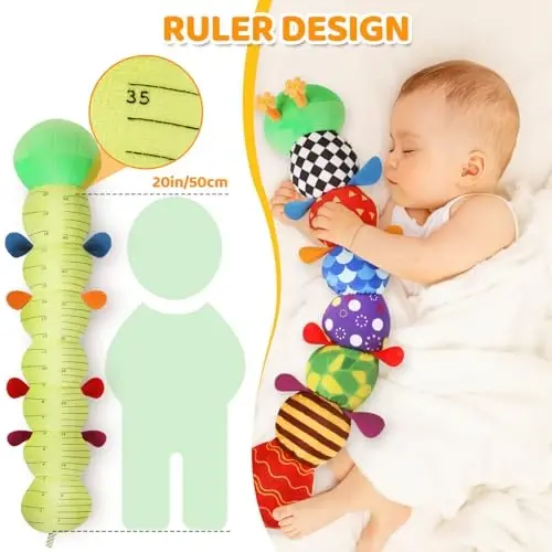 KMUYSL Baby Toys 0-6 6-12 Months, Sensory Music Animal Stuffed Toy for 0 1 2 3 4 5 6+ Months, Plush Toy with Crinkle and Rattles for Infant Newborn, Tummy Time Toys Gifts for 0-3-6-12 Month - KMUYSL (1)