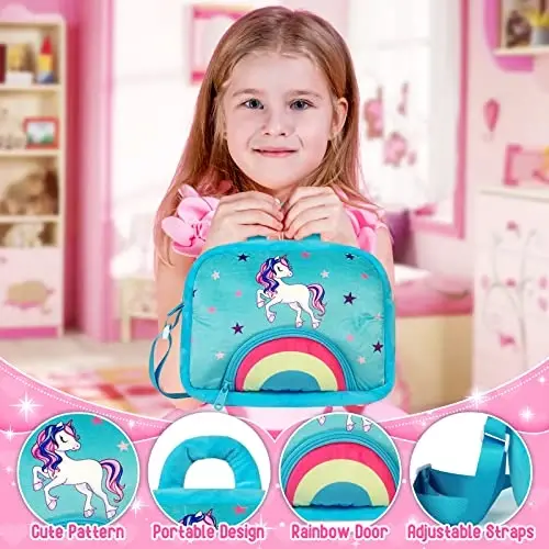 KMUYSL Toys for 18 Months+ Year Old Girls, Plush Stuffed Animal with 5 Unicorn Babies in Plush Bag Toy, Soft Plush Toys Set, Christmas Birthday Gifts for 2 3 4 5 6 7 8 Girls Boys Baby, Toddler, Kids - 2