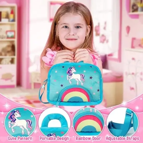 KMUYSL Toys for 18 Months+ Year Old Girls, Plush Stuffed Animal with 5 Unicorn Babies in Plush Bag Toy, Soft Plush Toys Set, Christmas Birthday Gifts for 2 3 4 5 6 7 8 Girls Boys Baby, Toddler, Kids - KMUYSL (1)