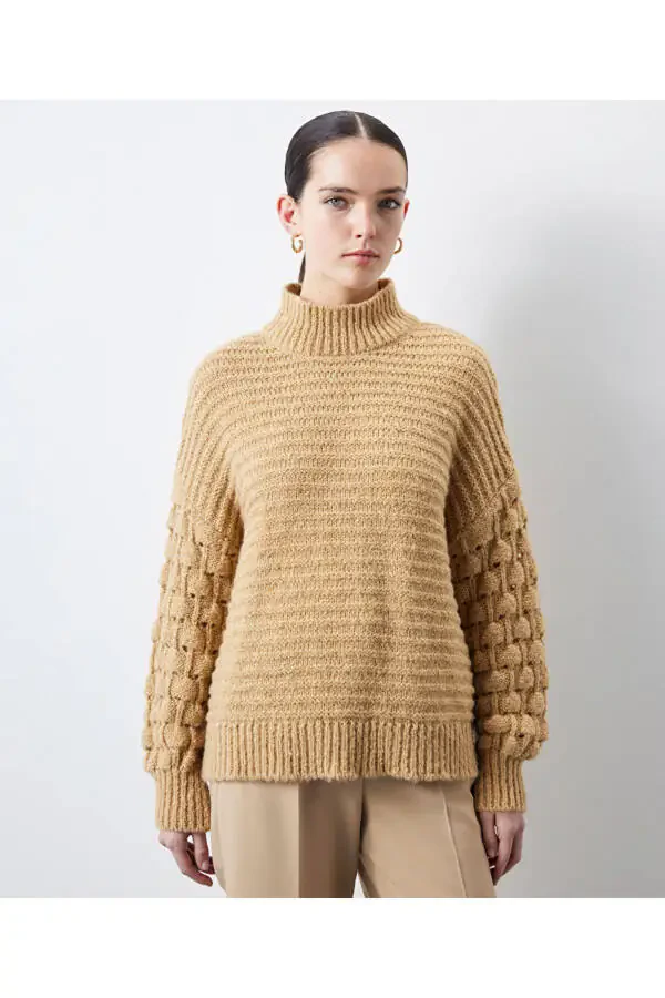 Knit mix sweater - 1