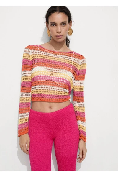 Knit Pattern Pants - 8