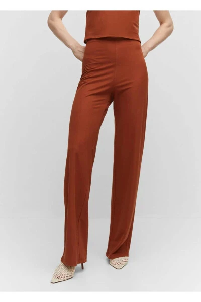 Knit wideleg pants - MANGO