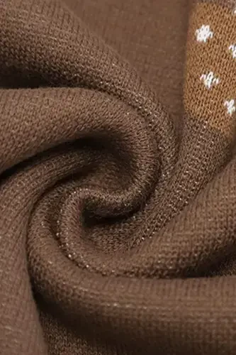 Knitted Baby Blanket 85cm X 85cm For Girl And Boy, Tiny Mushrooms-Coffee Mushroom - BATTANI.CO (1)