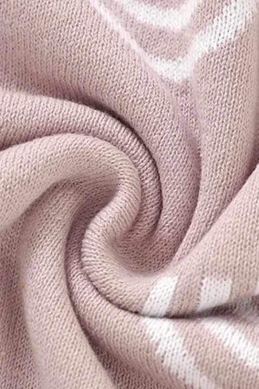 Knitted Baby Blanket 85cm X 85cm Rainbow Pink-Pink Rainbow For Baby Girl And Boy - 2