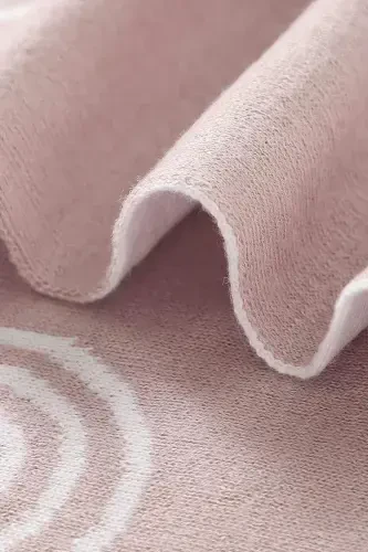 Knitted Baby Blanket 85cm X 85cm Rainbow Pink-Pink Rainbow For Baby Girl And Boy - 3