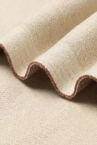 Knitted Baby Blanket 85cm X85cm Little Mushrooms Beige-Cream Mushroom for Baby Girl And Boy - BATTANI.CO (1)