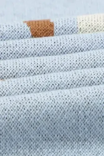 Knitted Baby Blanket 85cm X85cm Unicorn Blue-blue For Girl And Boy Baby - 3