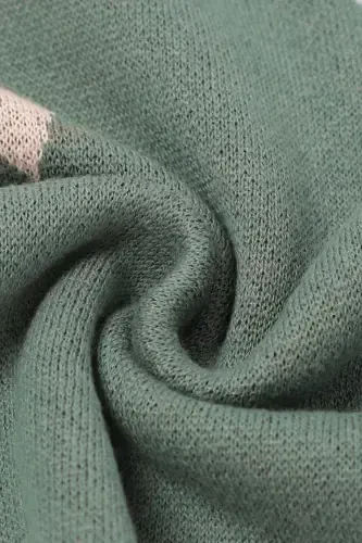 Knitted Baby Blanket 85cm X85cm Unicorn Green-green3 For Baby Girl And Boy - BATTANI.CO (1)