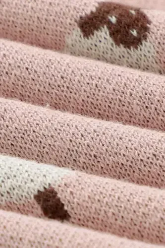 Knitted Baby Blanket For Girl And Boy 85cm X85cm New Lambs Pink-Powderpink2 - BATTANI.CO (1)