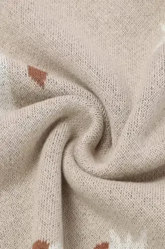 Knitted Baby Blanket for Girl and Boy 85cm X85cm Unicorn Beige-cream3 - BATTANI.CO (1)