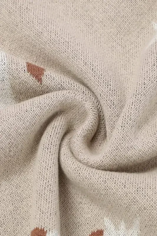 Knitted Baby Blanket for Girl and Boy 85cm X85cm Unicorn Beige-cream3 - 2